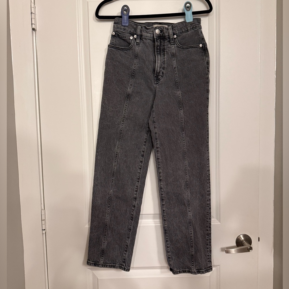 Madewell The Perfect Vintage Straight Jean Meaford Wash Seamed Edition Size 25
